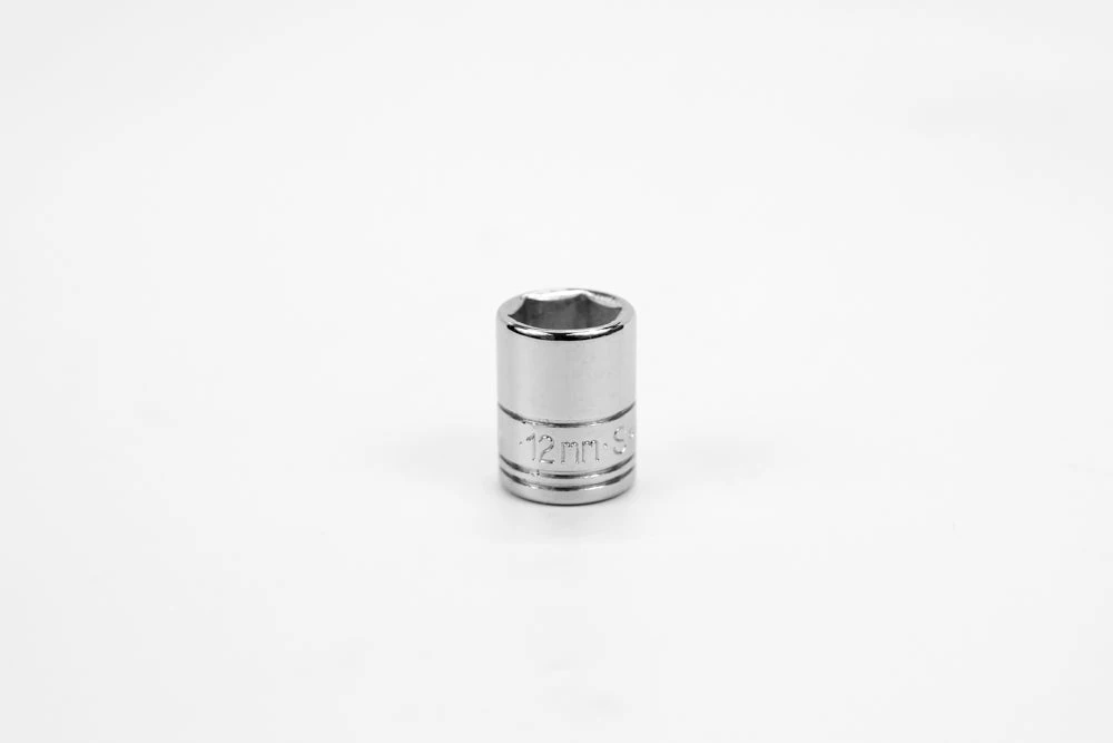 12 Mm 1/4" Drive 6 Point Metric Standard Chrome Socket