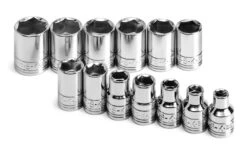 13 Piece 3/8" Drive 6 Point Standard Metric Socket Set