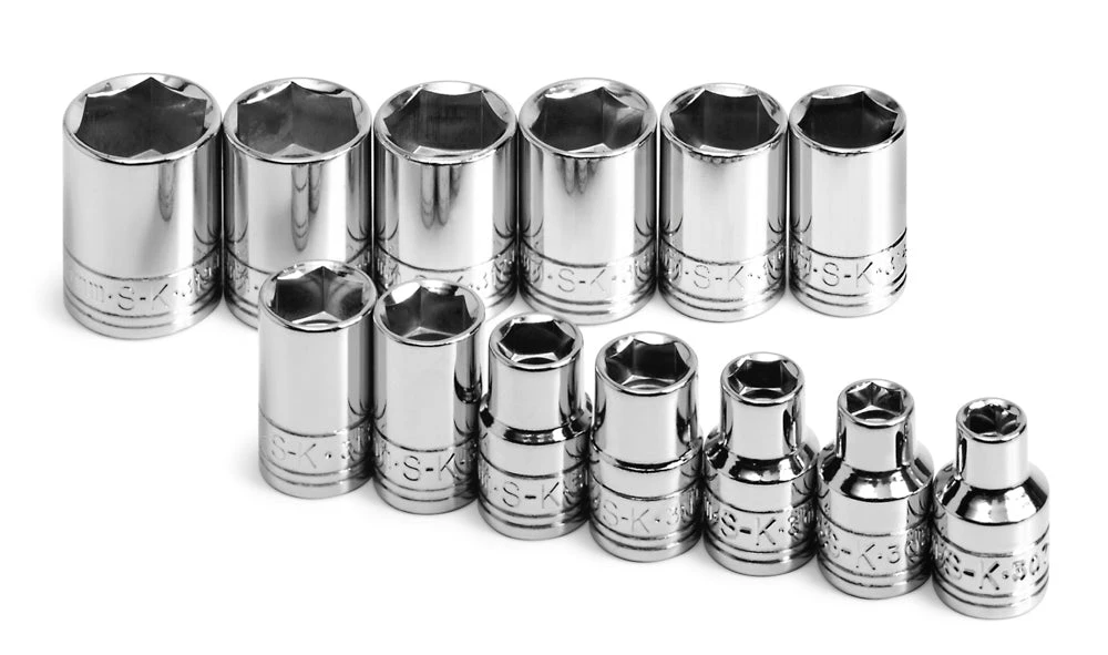 13 Piece 3/8" Drive 6 Point Standard Metric Socket Set