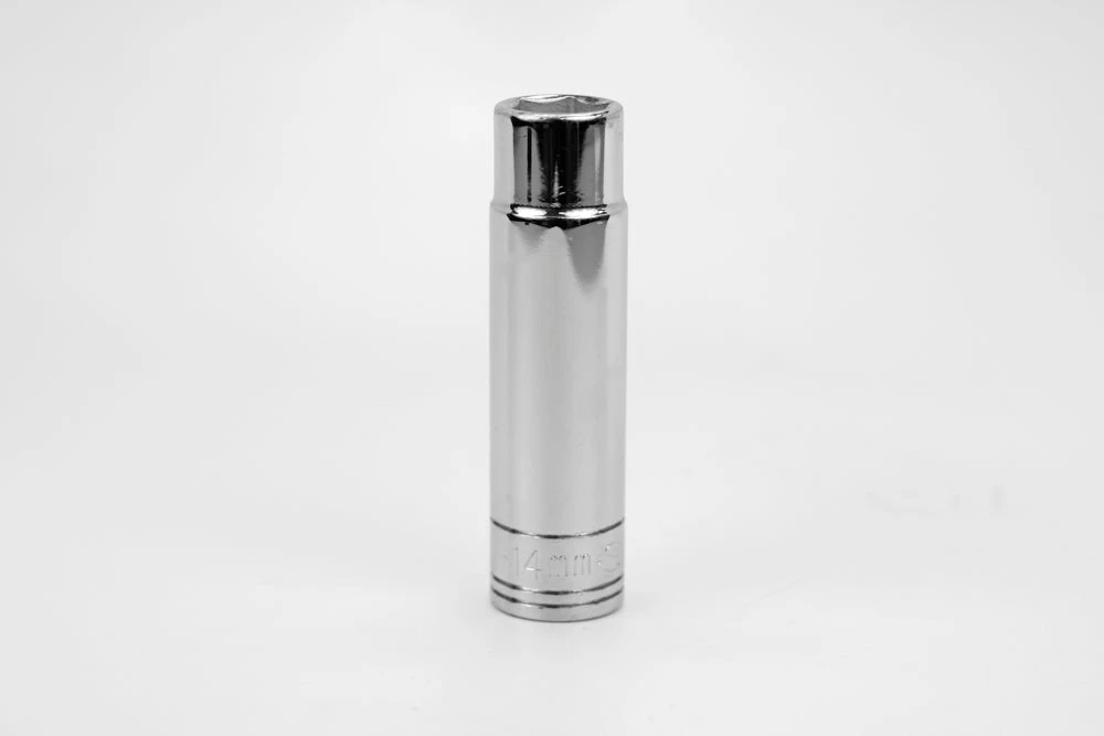 14 Mm 1/2" Drive 6 Point Metric Deep Chrome Socket