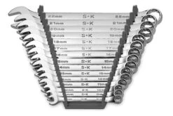 15 Piece 12 Point Metric Regular Combination Chrome Wrench Set