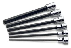 6 Piece 3/8" Drive Metric Long Hex Bit Socket Set