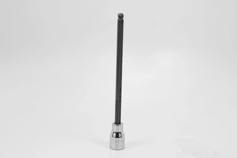 1/4" 3/8" Drive Long Ball Hex Chrome Bit Socket