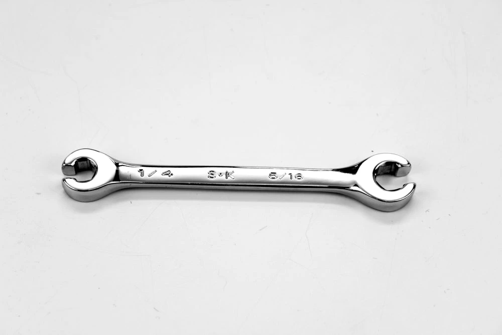1/4" X 5/16" Fractional Regular Flare Nut Chrome Wrench
