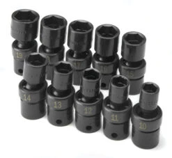 10 Piece 3/8" Drive Metric Swivel Impact Socket Set
