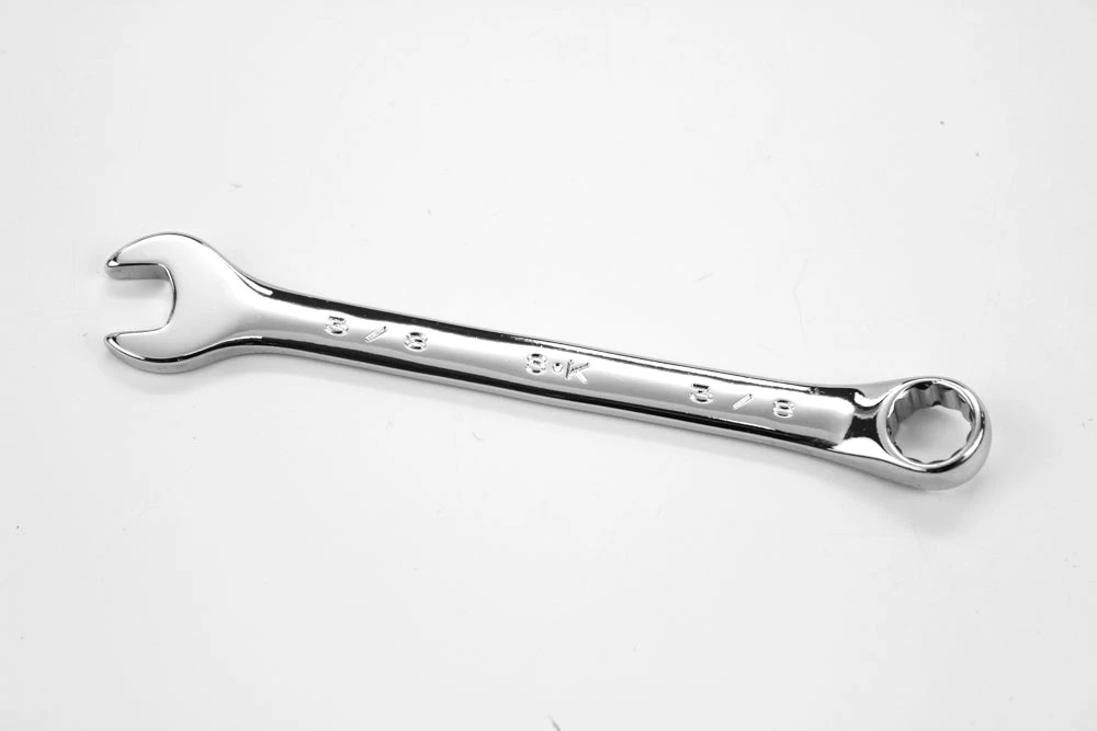 3/8 12 Point Fractional Regular Combination Chrome Wrench