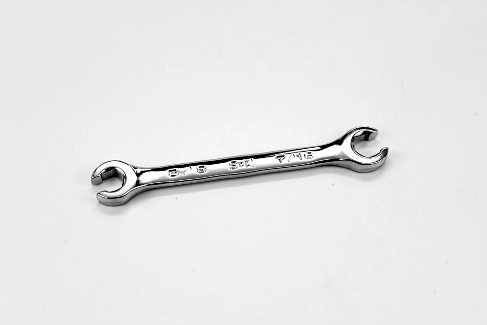 3/8" X 7/16" Fractional Regular Flare Nut Chrome Wrench