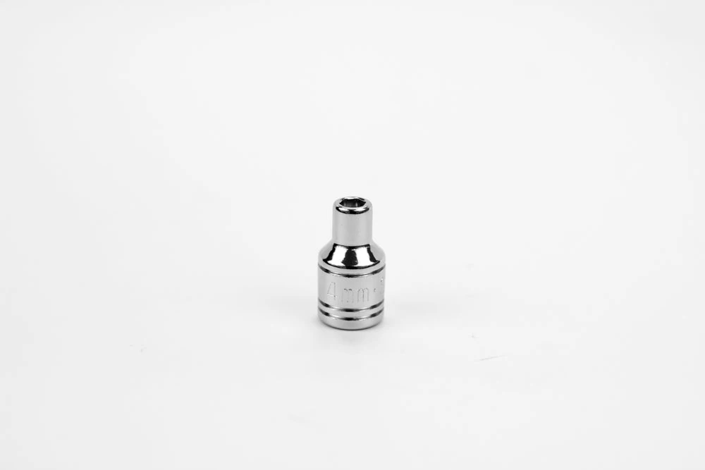 4 Mm 1/4" Drive 6 Point Metric Standard Chrome Socket