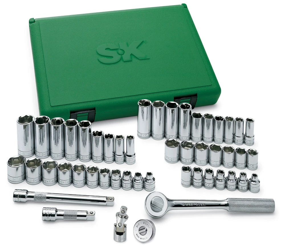 49 Piece 3/8" Drive 6 Pt Std And Deep SAE & Metric Socket Set