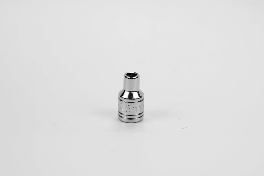 4.5 Mm 1/4" Drive 6 Point Metric Standard Chrome Socket