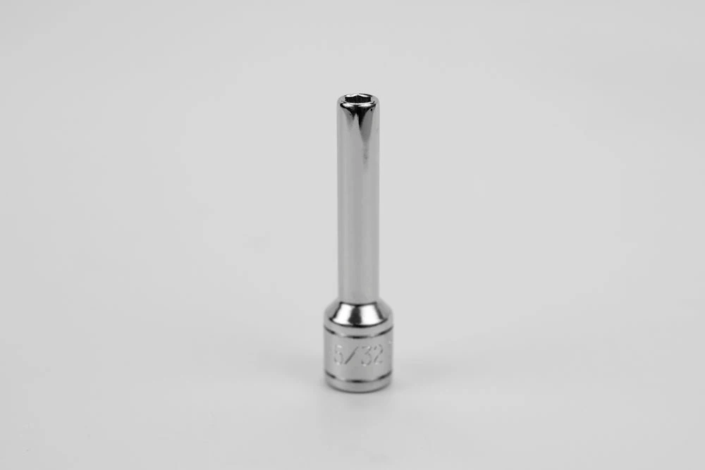 5/32" 1/4" Drive 6 Point Fractional Deep Chrome Socket