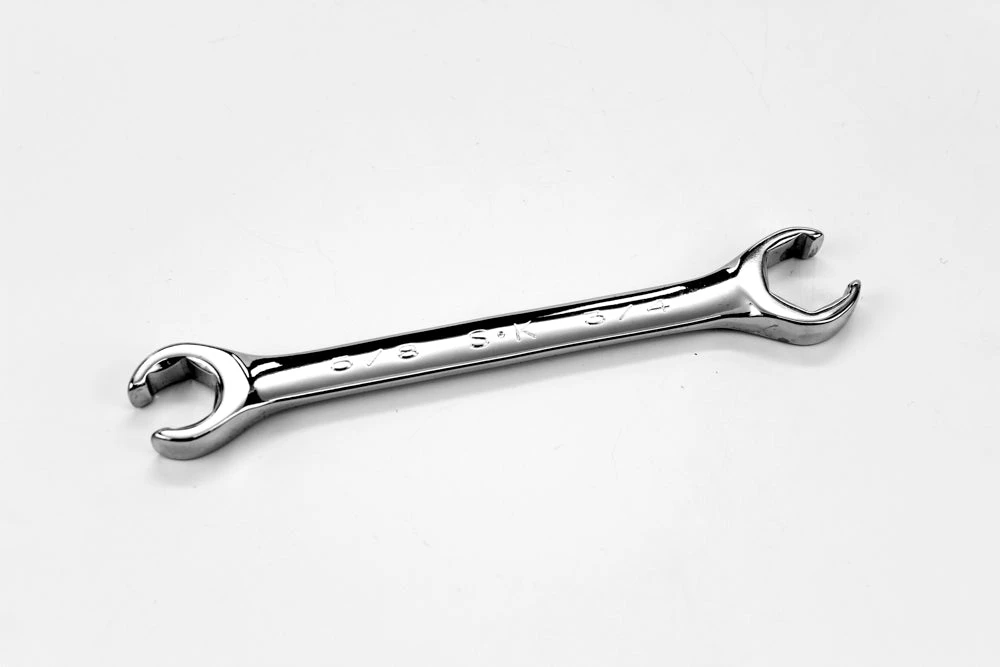 5/8" X 3/4" Fractional Regular Flare Nut Chrome Wrench