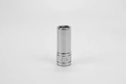 7/16" 3/8" Drive 6 Point Fractional Deep Chrome Socket