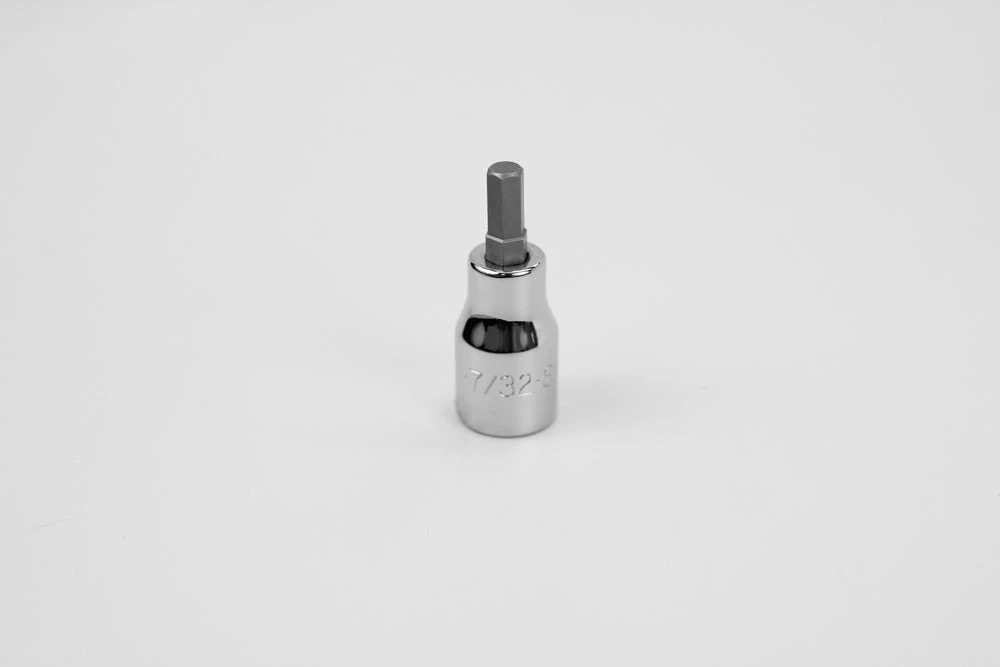 7/32" 3/8" Drive Hex Chrome Bit Socket