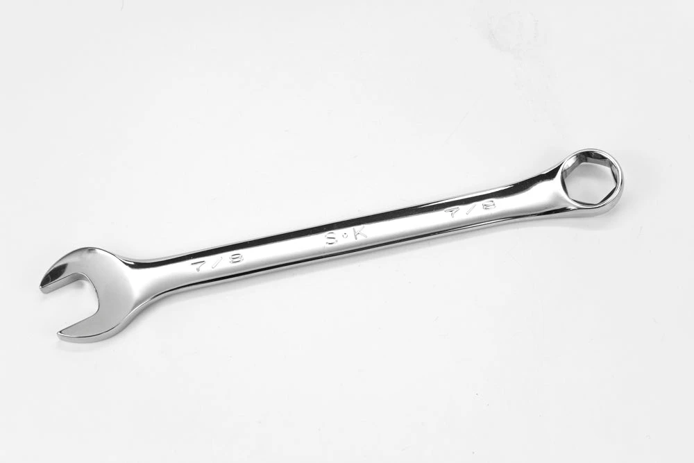 7/8" 6 Point Fractional Regular Combination Chrome Wrench