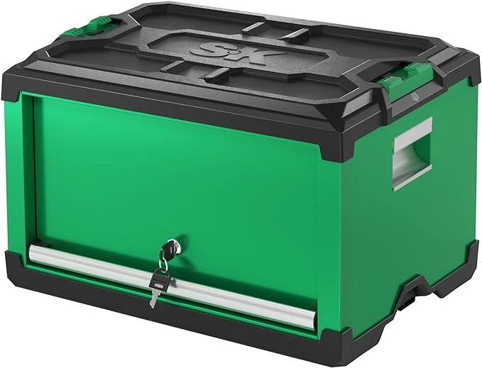 Modular Stackable Storage Tool Box, Lift-Up Sliding Door Steel Box