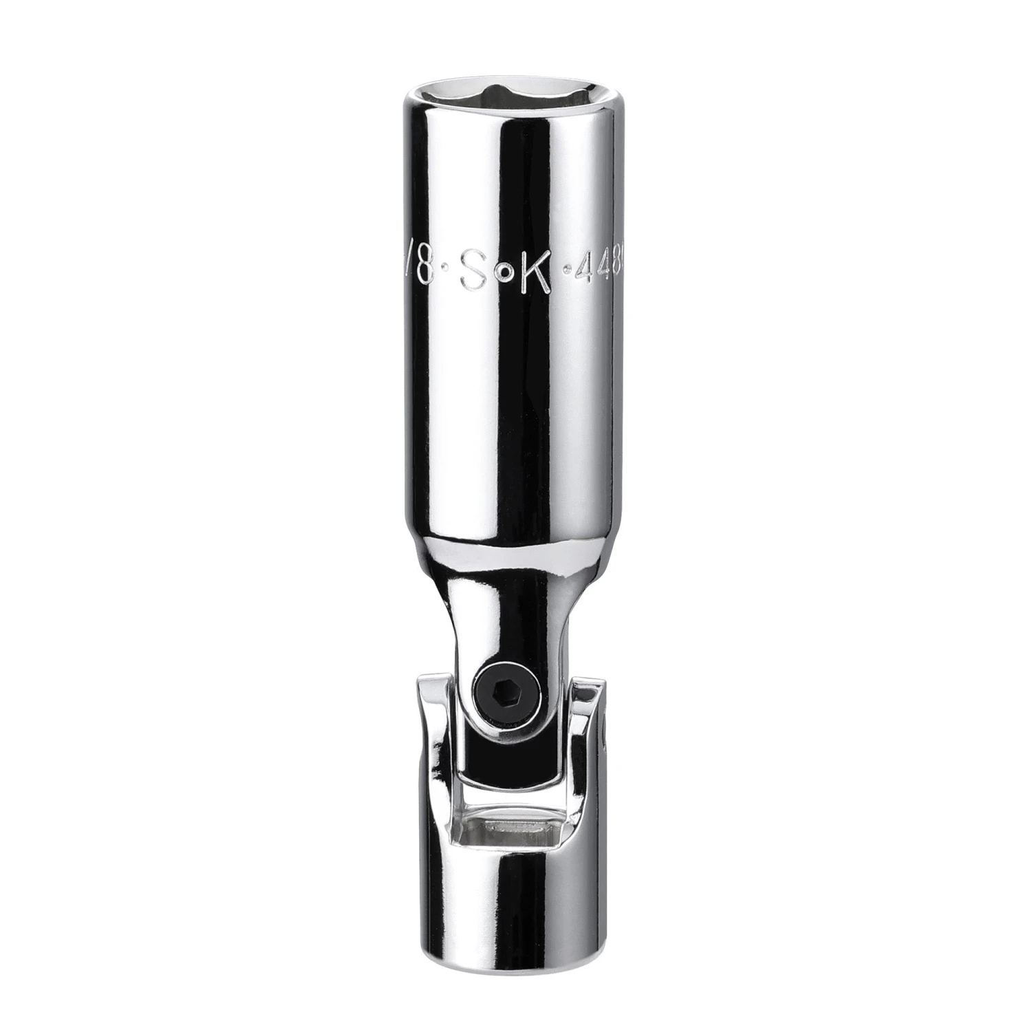 5/8" 3/8" Drive Fractional Swivel Spark Plug Chrome Socket