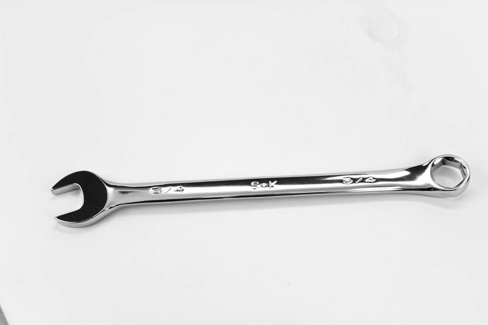 3/4" 6 Point Fractional Long Combination Chrome Wrench